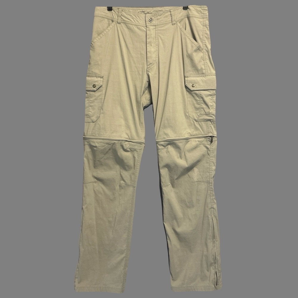 Kuhl Stealth Renegade Convertible Cargo Pants Mens 34x34 Tan Performance Hiking